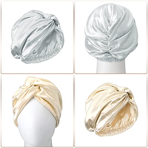 6 kom svilena kapa svileni omot za kosu za spavanje, elastična traka od prirodne svile mekane svilene kravate za kosu svilena kapa
