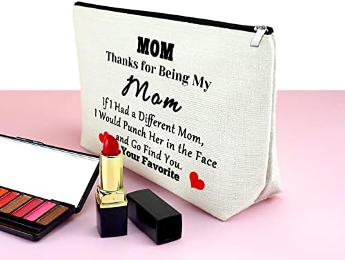 MXRYMVU Majčine Dan poklona za mamu smiješna mama poklon od kćeri šminke Hvala zahvaljujući darovima za mamu kozmetičku torbu najbolje