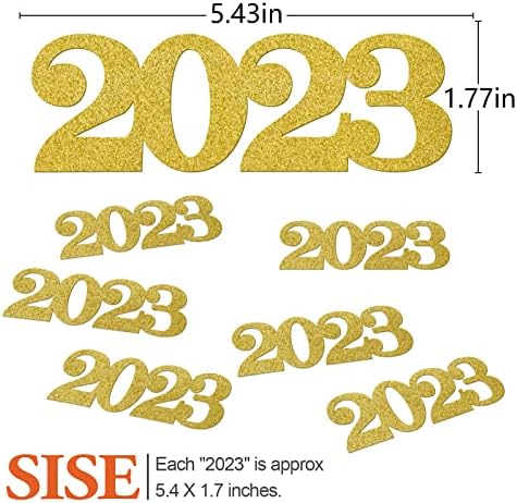 2023 Zlatni svjetlucavi konfeti za ukrašavanje maturalne zabave 12kom razred dekoracije maturalnog stola 2023 5,4 inča maturalni i