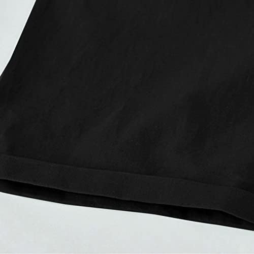 Anuyalue Bermuda znojne kratke hlače za žene plus lanene kratke hlače elastični struk znoj kratke hlače dužine koljena atletska teretana