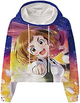 Anime Crop Top Hoodie Pulover Boku No Hero Anime majice za žene djevojke