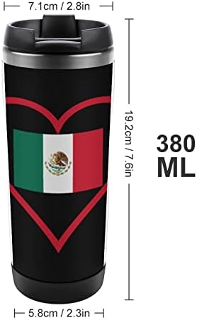 Obožavam meksiko crveno srce putničke šalice za kavu s poklopcem izolirane šalice od nehrđajućeg čelika dvostruka zidna boca
