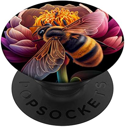 Pčela na ilustraciji cvjetnih akvarela Popsockets zamijeni popggrip