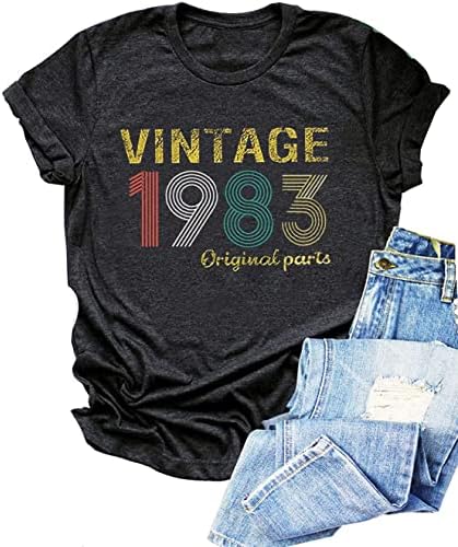 Vintage majica za žene iz 1983. godine, majice za 40. rođendan, ideja za poklon za žene, rođendanske majice, retro majice