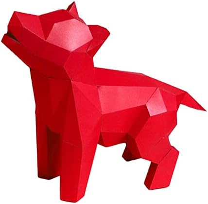WLL-DP štenaca Modeliranje papira Skulptura 3D papir zanatske trofej Diy Paper Model Geometric Home Decoration ukrasi ručno izrađene