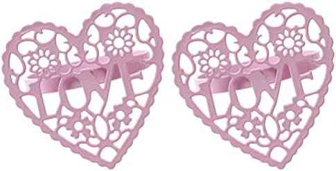 2pcs srčani salveti prstenovi u obliku salvete u obliku srca Ljubavni prstenovi za salvete za Valentinovo obljetnicu vjenčanog stola,