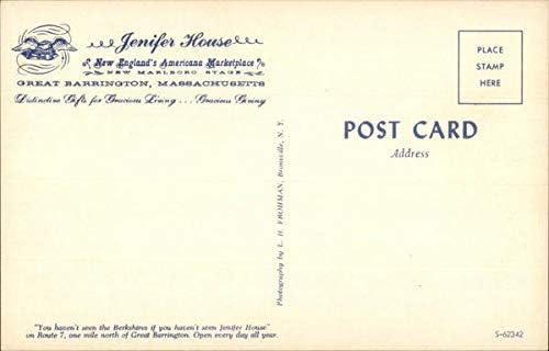 Kuća Jennifer Great Barrington, Ma, Ma originalna Vintage razglednica