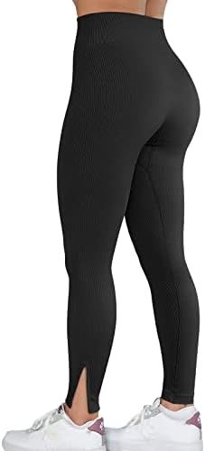 Duž fit joga hlača za žene ženske joge hlače s podijeljenim visokim strukom 4 puta rastezljiva visoka trudnoća joga hlače