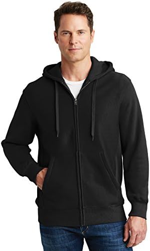 Sport-Tek super teška pulover puna dukserica s kapuljačom s kapuljačom, xl, crna