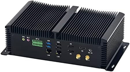 Industrijska računala HUNSN bez ventilatora, IPC, mini RAČUNALA, Windows 11 Pro ili Linux Ubuntu, Intel Core I7 10870H, IM11, 6 x COM,