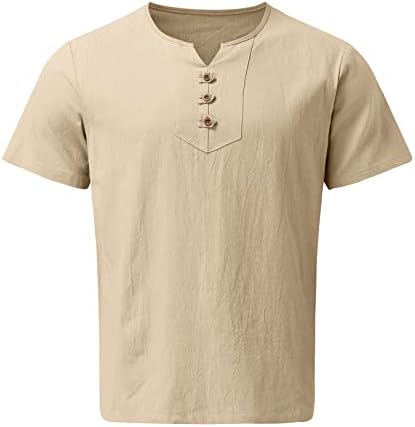 Xxbr pamučna lanena košulja vintage majice za muškarce čvrste boje kratki rukavi havajski ljetni gumb dolje majica na plaži vrhovi