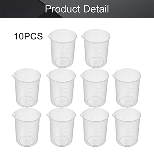 Mjerna čaša od 900 ml PP plastična graduirana čaša prozirna za laboratorijske kuhinjske tekućine 10kom