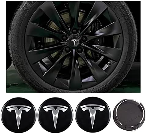 JYHZY 4KOM Središnji poklopac glavčine kotača automobila Tesla, središnja logotip Logotip Poklopac glavčine kotača je 56 mm, ABS materijal