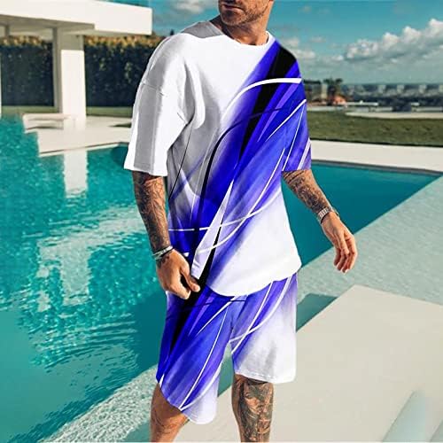 BMISEGM Ljetna muška košulja za plivanje muške brze suhe 3D odijelo s kratkim rukavima kratke hlače na plaži Tropska havajska tijela