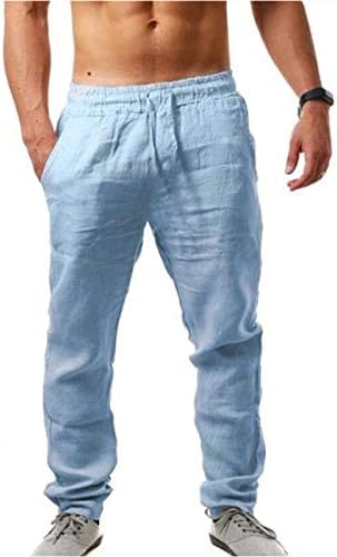 Muške hlače za vježbanje sportske hlače s pojasom za otpuštanje konopa jednobojne široke sportske muške džepne gaćice za trčanje hlače
