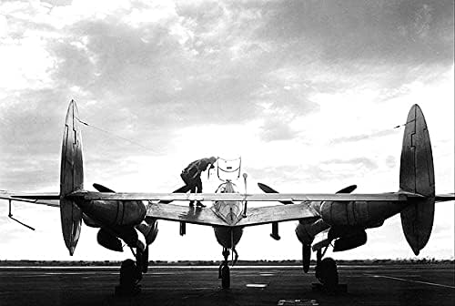 Lockheed P-38 Lightning At Sunset 8x12 Silver Halonide Photo Print