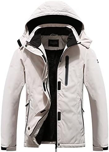 DLGJPA Ženska planinska vodootporna skijaška jakna s kapuljačom vjetroekromni vjetrovito kišni kabanica zima topli snježni kaput