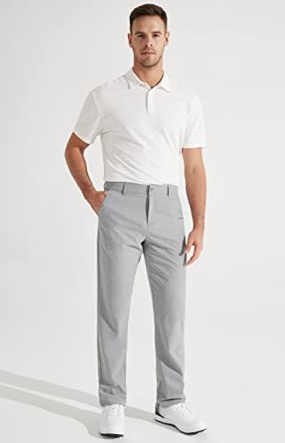 Muške hlače za golf; pripijene hlače 30/32 brzosušeća lagana svakodnevna udobnost s džepovima