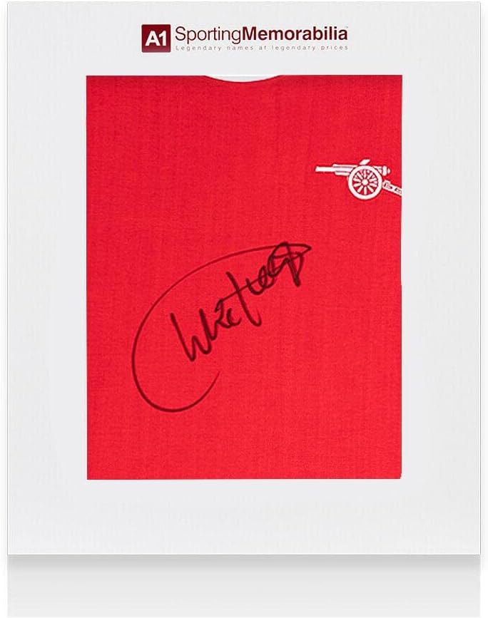 Charlie George potpisao košulju Arsenal - 1970 -ih, dugi rukavi, broj - poklon kutija - Autographd nogometni dresovi