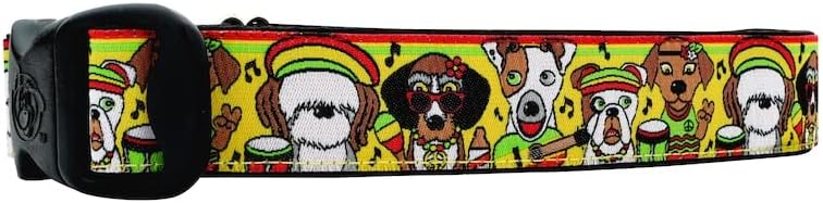 Jamajčanski reggae glazba mira znak labrador buldog Jack Russell Rasta Dog ovratnici
