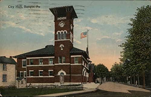 Gradska vijećnica Bangor, Maine, moja originalna Antikna razglednica iz 1916. godine
