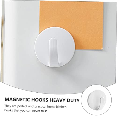 Solustre 2pcs hladnjak magnetska paste za kuku odjeću za teški magnet magnet kuke kuhinjsko hladnjak kuka ABS, magnet bijeli zid roštilj