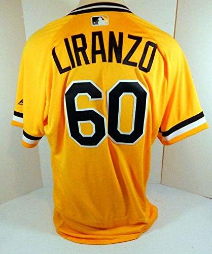 2018. Pittsburgh Pirates Isus Liranzo 60 Igra izdana žutog Jerseyja 1979 TBTC 85 - Igra se koristio MLB dresovi
