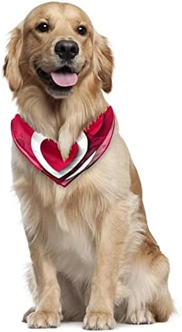 2 pakiranja psa bandana sretno Valentinovo crvena ružičasta ljubav tiskani marami za kućni ljubimac podesivi trokut bibs kerchief pribor