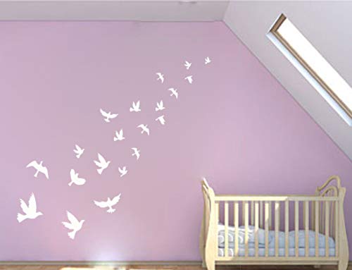 Bijele ptice zidna naljepnica za zid drveća dekor ptice naljepnice mir golubice ptice leteće ptice zidne naljepnice za vrtić dječju