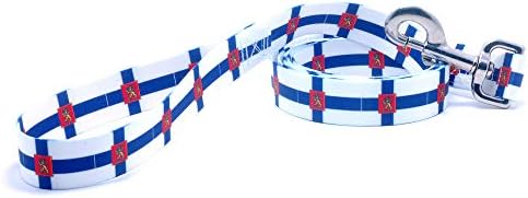 Ovratnik za pse i povodac s Finskom zastavom | Izvrsno za finske praznike, posebne događaje, festivale, dane neovisnosti i svaki dan