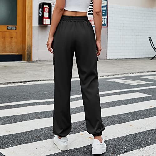 KEUSN Žene teretne hlače visokog struka preveliki vrećasti padobrane hlače Lagane vrećane jogger opuštene hlače Street odjeće