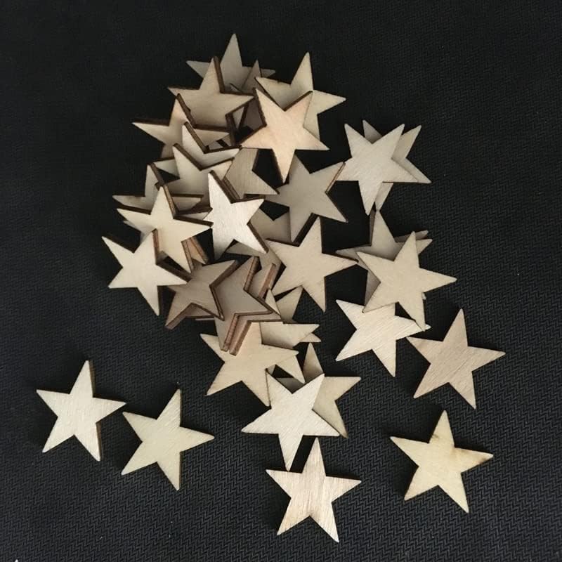 Ancom! 25mm*25mm nedovršeni drveni izrezi u obliku zvijezde