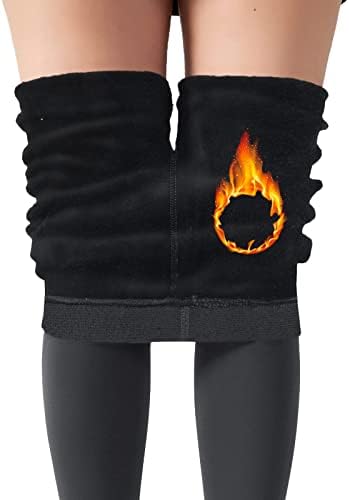 XXBR Zimska runa obložena gamaša Žene zimske tople debele tajice termalne baršunaste hlače Upravljanje mekim rastezljivim 2pcs Womens