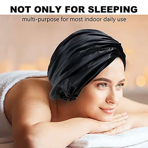 Ravmix mulberry svilena poklopca kapica za spavanje za žene za njegu kose, obje strane 21 mamme prirodna svilena kosa omota za