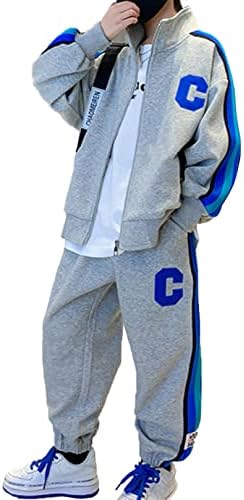 ZDHOOR Kids Boys Zip staza jakna i jogger hlače Set Sport Outfits