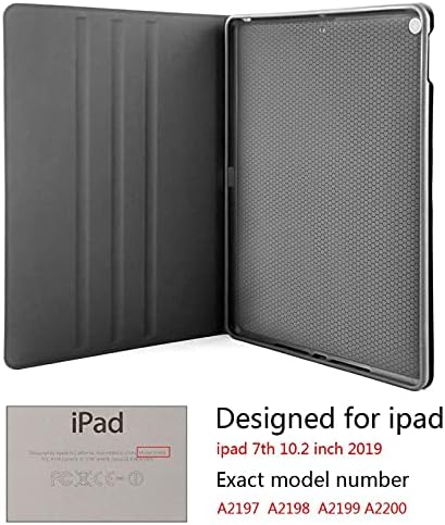 Slučajevi tableta 10,2 inča Slatka zamorca tiskana futrola za iPad 7. generacija 10.2 - PU kožna Shell tablet tableta Poklopac s automatskim