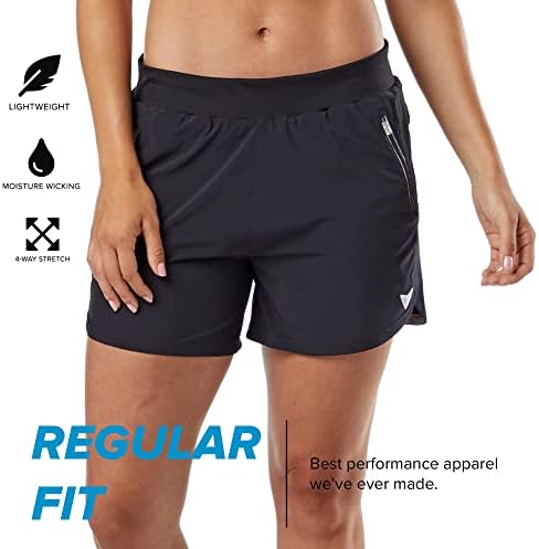 Korsa Embrace 5 Atletske kratke hlače 2.0 za žene sa džepovima | Lagana, vlažna i kratka obloga | Za trčanje, joga, teretana | Crna