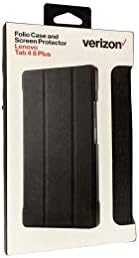 Verizon folio tvrda futrola i kaljeno staklo za Lenovo Tab 4 8 Plus - crno