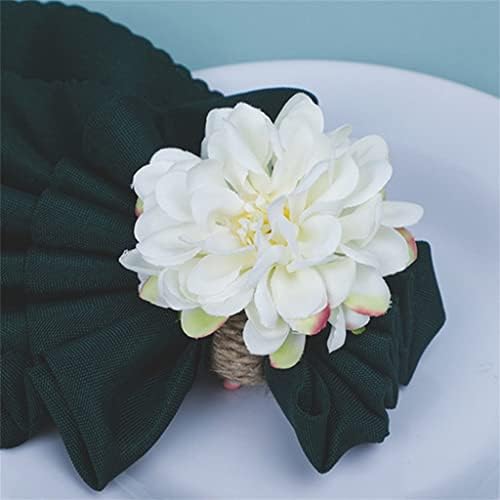 N/A 6PCS Cvjetni u obliku ručnika za ručnike, prsten za salvete, držač prstena za salvete od chrysantemum za svadbenu zabavu