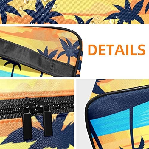 Yoyoamoy torba za putničku šminku s odjeljkom, ljetna plaža Palm Big Cosmetic Case Personalizirana ordinacija za skladištenje u ljepoti