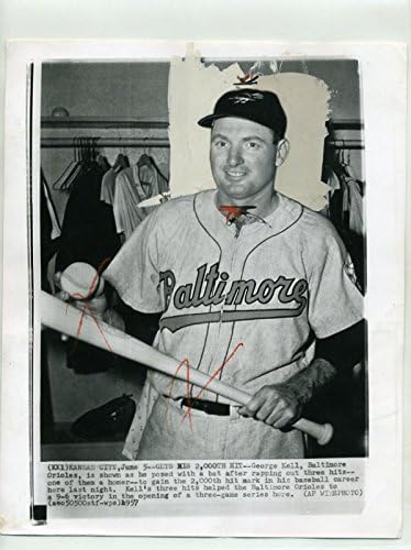 1958. George Kell Baltimore Orioles Wire Photo Hof