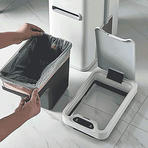 Kućna pametna indukcijska kanta za smeće s poklopcem 7L kupaonska kanta za smeće s toaletnom četkom i kutijom za tkivo automatska kanta