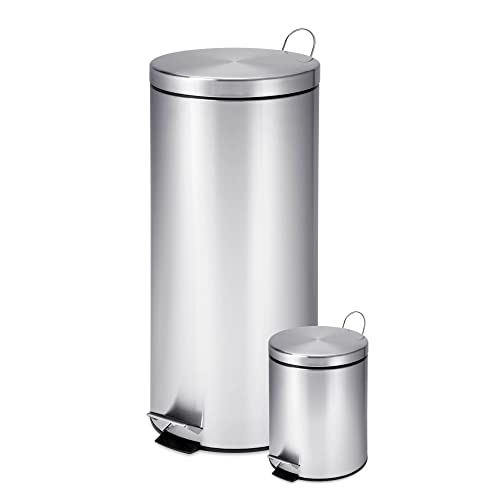 EZFT 8 gal i 1,32 gal kuhinjski smeće od nehrđajućeg čelika Can kombinirani set