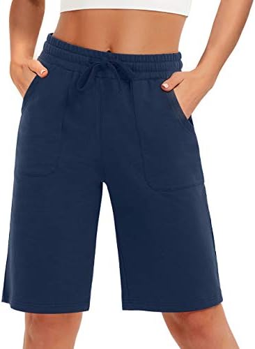 SpecialMagic pamučni znoj kratke hlače s džepovima za žene 10 Atletic salon Sportski trening Bermuda koljena kratke hlače