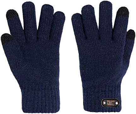 Zaslonske muške rukavice otporne na vjetrove toplo prozračne rukavice za zadebljanje odraslih zima toplo pletene biciklističke rukavice