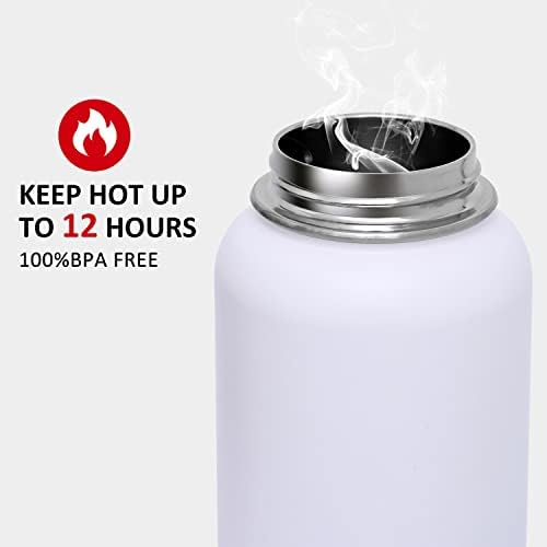 Duiera 32oz izolirana boca za vodu Vakuum boca od nehrđajućeg čelika sa slamom i propuštanjem kapka za izljeve, besplatno BPA, pića