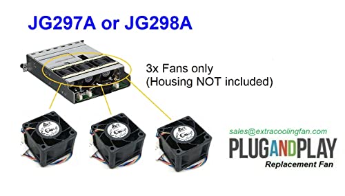 3 pakiranje ExtraCooling Zamjenski ventilatori kompatibilni za HPE JG298A za 5920AF 24XG FAN WAT JG298A ili JG297A