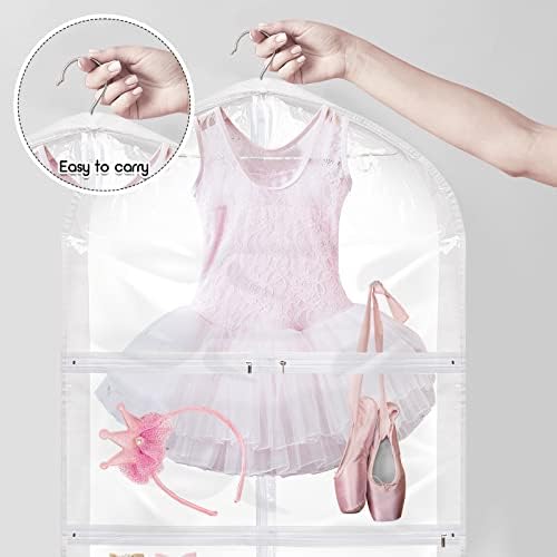 Torba za odjeću za plesni kostim držač plastične vrećice PVC prozirna s vješalicom za odjeću viseća torba za ples torba za pohranu
