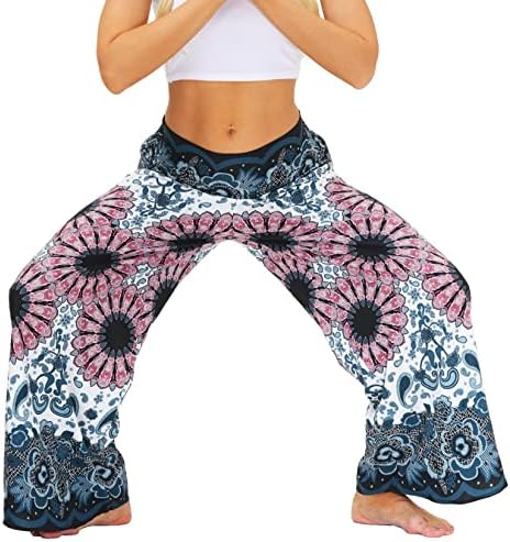 Luove šik ženske gaucho joga hlače palazzo boho boemian hippie plesni trening harem široka noga