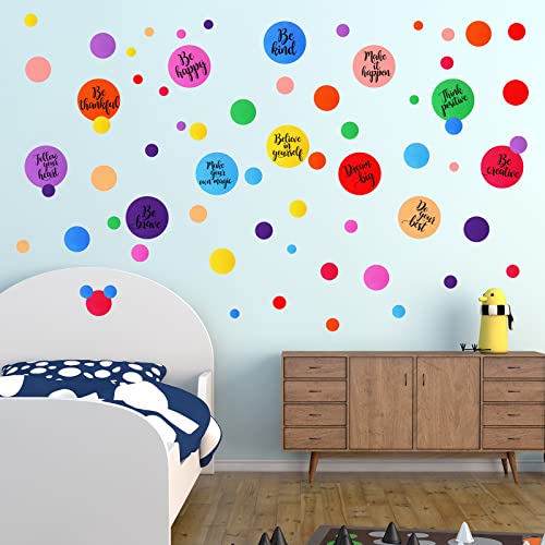 288 komada zidnih naljepnica s točkicama inspirativna zidna naljepnica za djecu u učionici motivacijski citat kružna zidna naljepnica